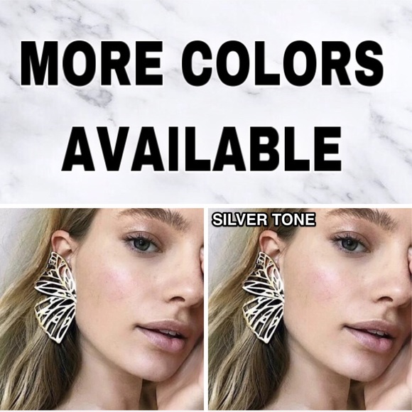 ⚜️[𝟯/$𝟭𝟴]⚜️Big Gold Butterfly Boho Earrings NEW - Picture 8 of 10